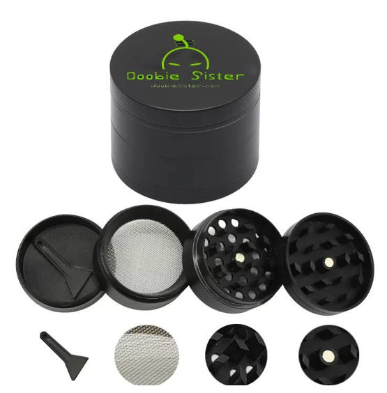 4 LAYER DOOBIE SISTER GRINDER - BLACK 40 mm